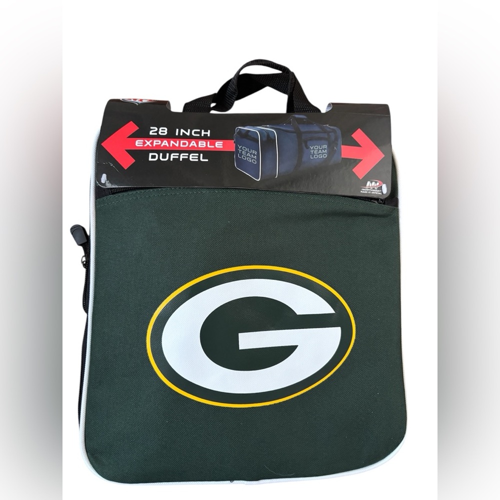 Green Bay Packers Duffel Bag NFL Northwest Shoulder Strap Collapsible Travel Gym